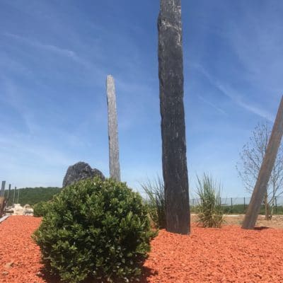 Bordure piquet de schiste ardoisier bout naturel plus d'un mètre