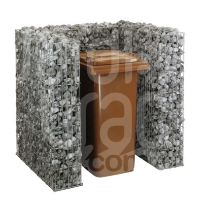 Cache poubelle gabion